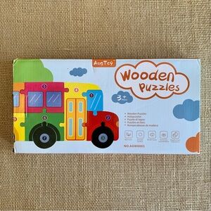 Colorful Wood Vehicle Puzzles for Preschool Kids Each Puzzle New with Seal NIB